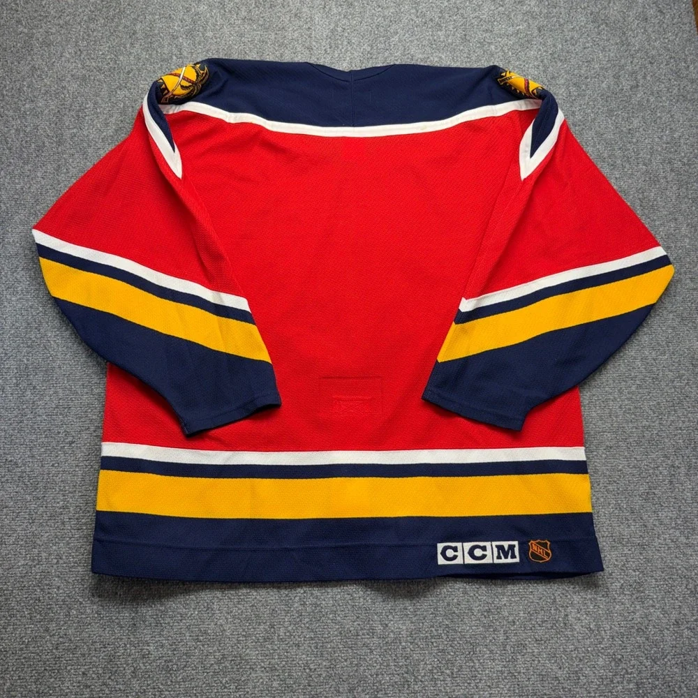 Vintage Florida Panthers CCM Center Ice Authentic Hockey Jersey Red Mens 52